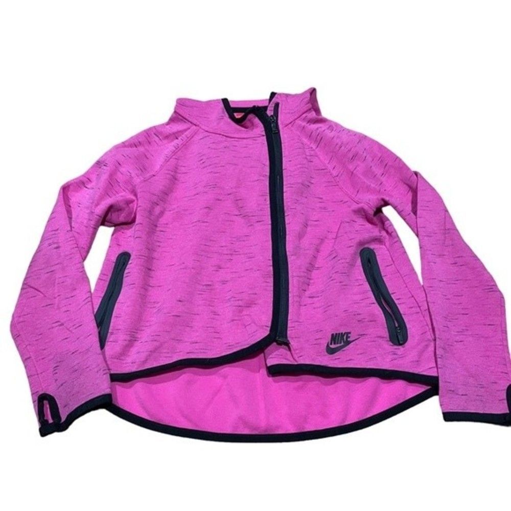 Nike Pink Butterfly Full Zip Hoodie Sweatshirt